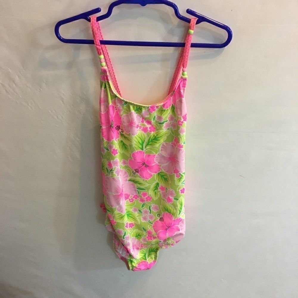 Sand n Sun Girl 1pc Swimsuit Size 14/16 Floral NWT